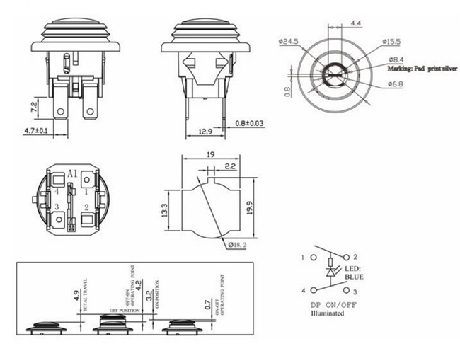 帶燈按鍵開關(guān)
