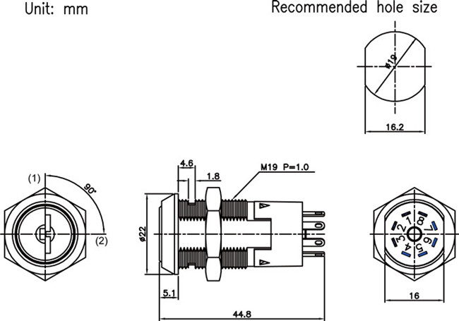 19mm開關(guān)鎖