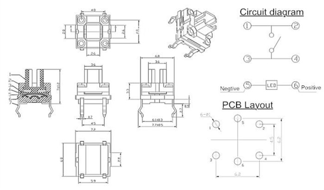 防水帶燈輕觸開關(guān)