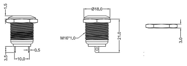 16mm金屬按鈕開關(guān)